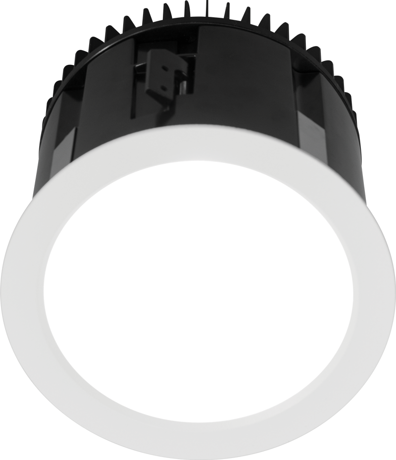 Flush Lens with White Trim